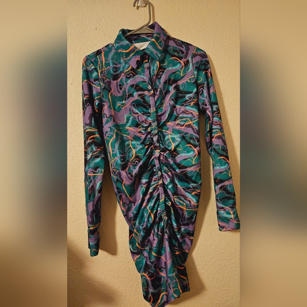 Local Heroes Jungle Ruched Mini Dress